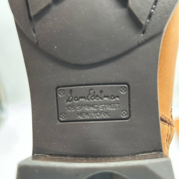 1277- Sam Edelman Prina2 Whiskey Lea Leather Boots Size 6 Wide Calf NWT - Picture 9 of 14